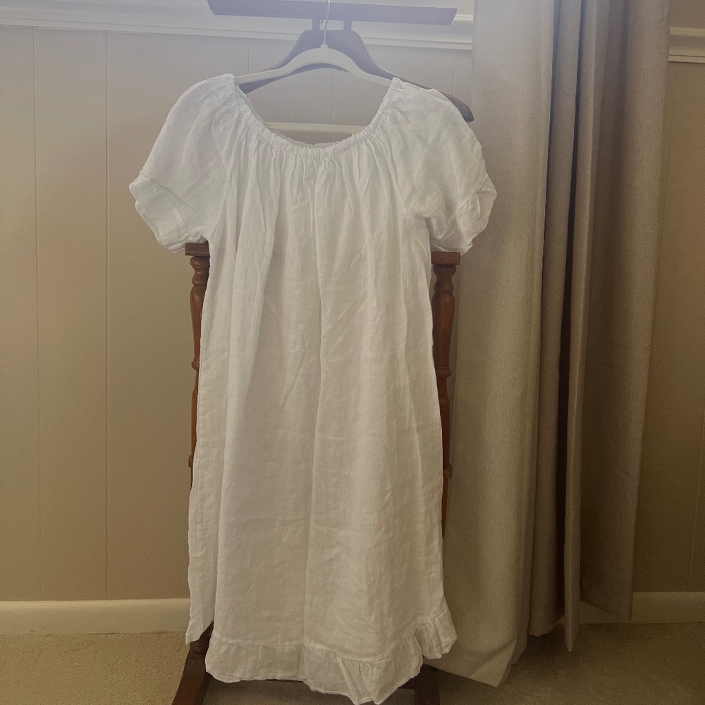 White Linen Dress for summer